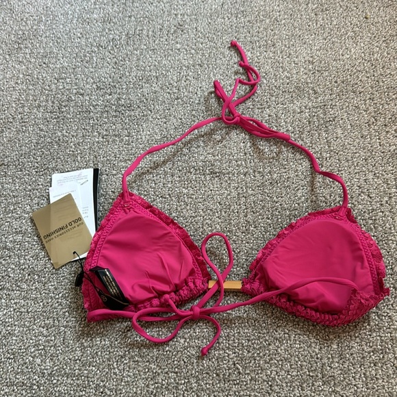 NWT ViX Sprite Scales Ripple Tie Bikini Top Pink - Picture 5 of 6